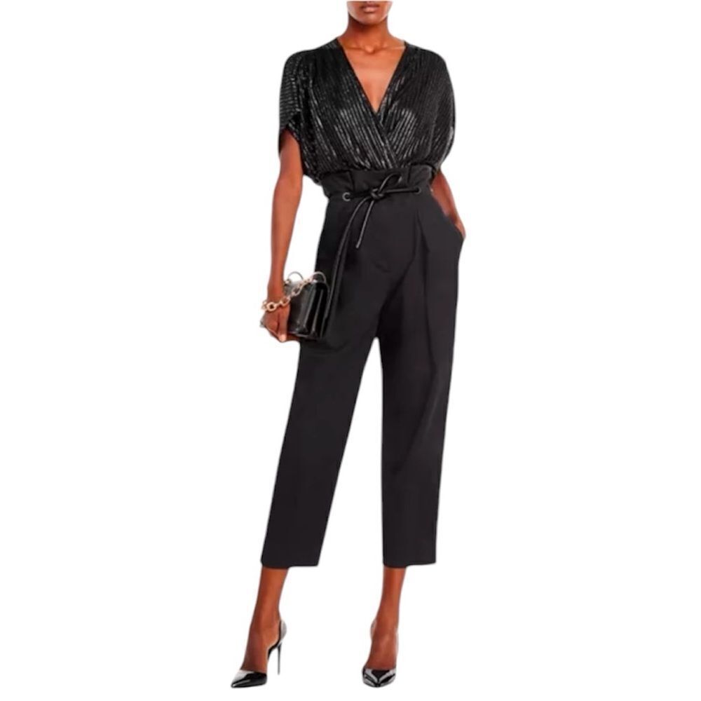 NWT Ramy Brook ‘Margie’ Crossover Top in Black Size XS